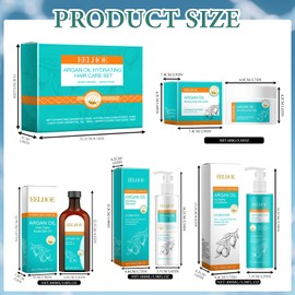Moroccan Shampoo Set, Moroccan Shampoo, Conditioner, Hair Mask and Hair Oil, Moroccanoil Conditioner, for Healthier, Thicker, Smooth Hair, 4 Pieces