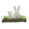 FRANK FLECHTWAREN Easter Decoration Rabbit Couple, Brushwood, Plastic, Dimensions: 30