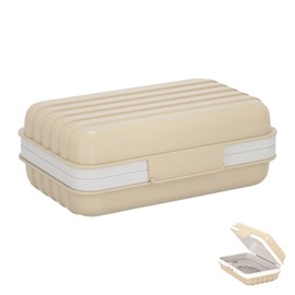 Bailinks Soap Dish with Draining Tray, Waterproof Soap Box for Bathroom, Travel, and Camping, and Mist Blue Options, Detachable Tray Prevents Soap from Soaking, Easy to Clean (Aprikosengelb)