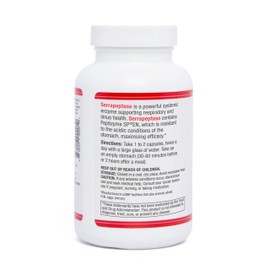AST Enzymes Serrapeptase 80,000 SPU – 120 Vegetarian Capsules - Premium Natural Systemic Enzymes – Acid-Resistant Serrapeptase