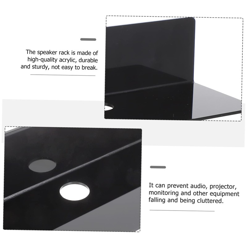 Alipis Speaker Storage Bracket Set Acrylic Wall Shelf for Home