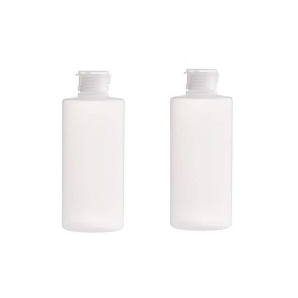 Pack of 2 200 ml Transparent Empty Travel Refillable PE Plastic Soft Tubes Bottle Emulsion Packaging Case Make Up Cosmetics Container for Facial Cleanser Shampoo Cleanser Shower Easy to Squeeze