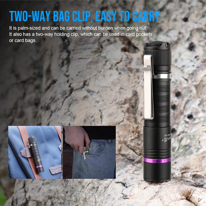 Trustfire 365nm UV Flashlight 3000mW Ultraviolet Torch TypeC Charging Waterproof