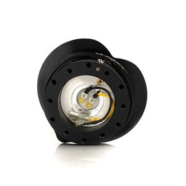 NRG Innovations NRG-SRK-143BK Steering Wheel Quick Release Kit Adapter, Black Body/Black Heart Shape Ring Flares, 6x70mm & 6x74mm Bolt Pattern