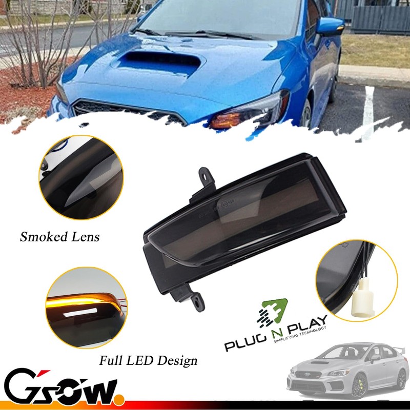 GSOWO 2 PCS Sequential Dynamic LED Side Mirror Turn Signal