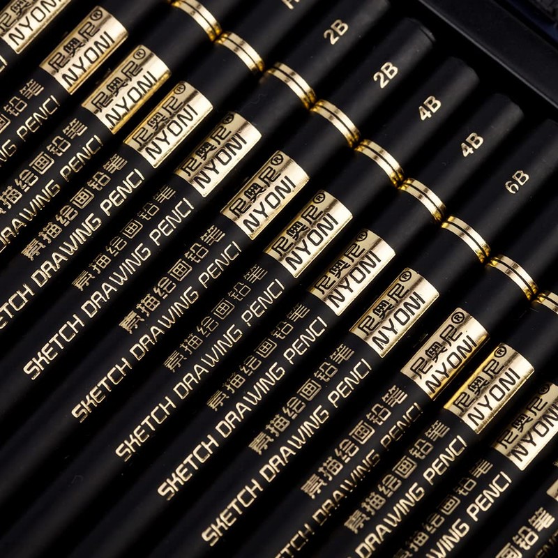 Nyoni Sketch Pencil Set for Artist, Beginner, Student with Metal