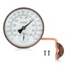 Dunuo 4" Brass Outdoor Thermometer, Indoor Thermometer for Room –