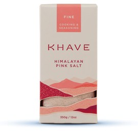 KHAVE® All Natural Pure Pink Himalayan Salt - Highest Grade 12oz/350g Fine Grain Salt for Cooking, Seasoning and Baking, Pure Crystal Salt, Table Salt Substitute, Shaker refill.