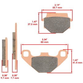 Caltric Front Brake Pads for Kawasaki KDX200 1990 1991 1992 Front Brake Pads
