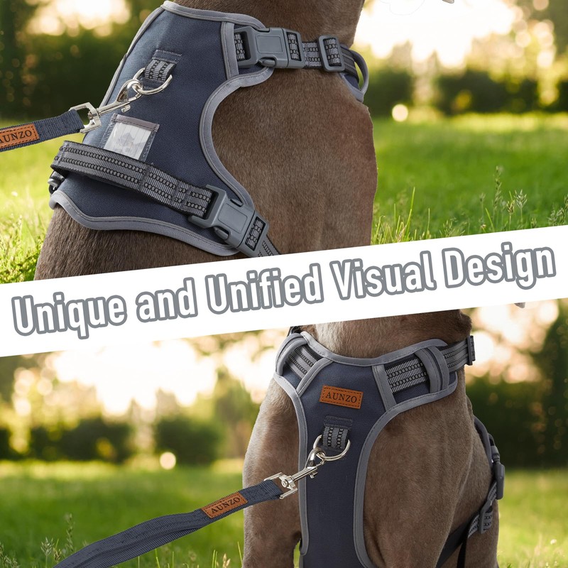 AUNZO No-Pull Adjustable Dog Harness for Small Dogs,Easy Control with