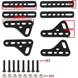 Pothyes Metal Double Shock Absorbers Bracket Damper Mount Stand for Axial SCX10 TRX4 TRX6 D90 90046 90047 1/8 1/10 RC Crawler Car Upgrade Part (Black)