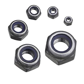 Pack of 100 Self-Locking Nuts, Stainless Steel Hexagonal Stop Nuts, DIN 985 A2 V2A
