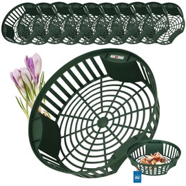 KOTARBAU® Set of 10 Plant Baskets for Flower Bulbs, Onion Planter, Flower Bulb Bowl, Flower Bulb Growing Basket, Flower Bulb Basket, Propagation Tray, Plant Basket, Plant Bowl, Diameter 265 mm