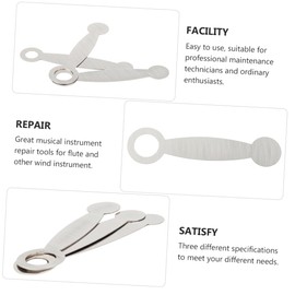 Yardwe Flute Repair Kit Woodwind Repair Tools 3pcs Flute Pads Oboe Pad Cork Instrument Accessories