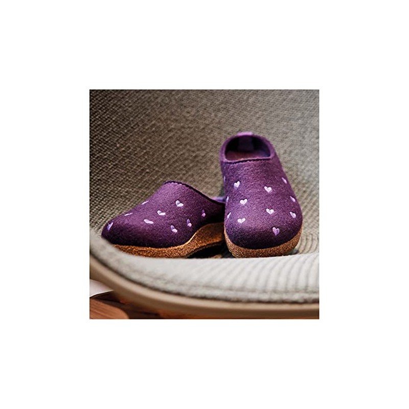 HAFLINGER Unisex Classic Clog, Lavender, 6 US Women