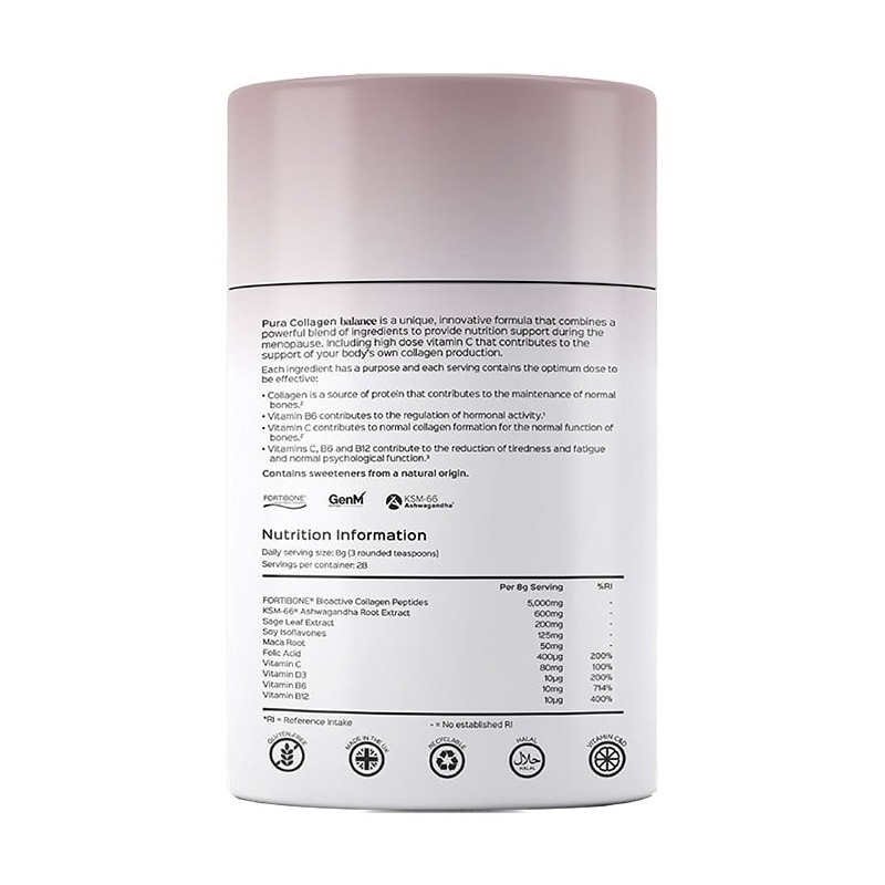 Pura Collagen Advanced Formula Raspberry & Garden Mint 224g