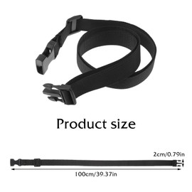 oruola 4 Pcs Bumbag Extender Strap Adjustable Fanny Pack Extender Strap Utility Straps with Quick Release Buckle for Backpack, Travel, Outdoor, Black, 2.0CM Wide, 100CM Long