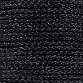 Hollow Braid Polypropylene Rope in Black - 3/8 Inch, 100 Feet