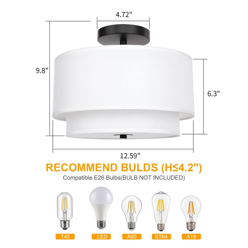 Modern Flush Mount Ceiling Light Fixture - Easric Light Fixtures