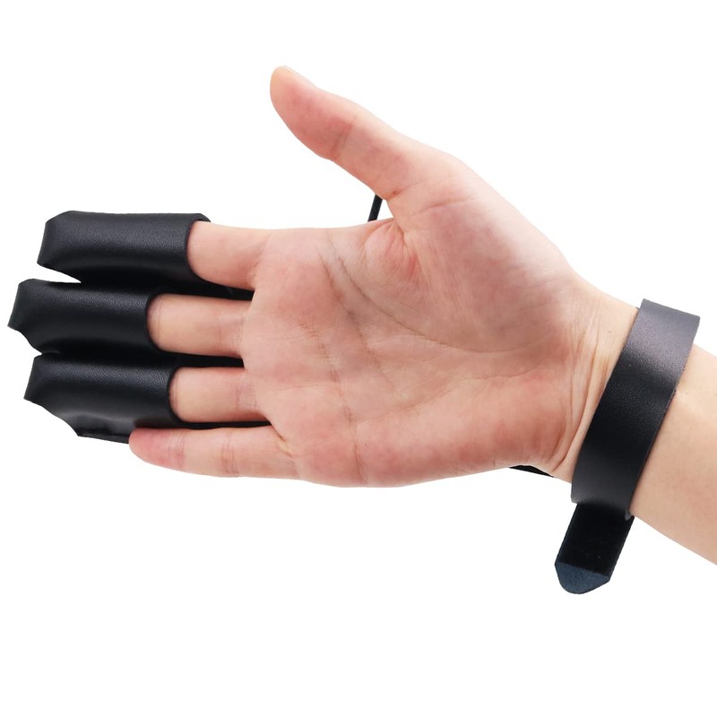 Tiardey Finger Guard Artificial Cow Leather Archery 3 Finger Guard