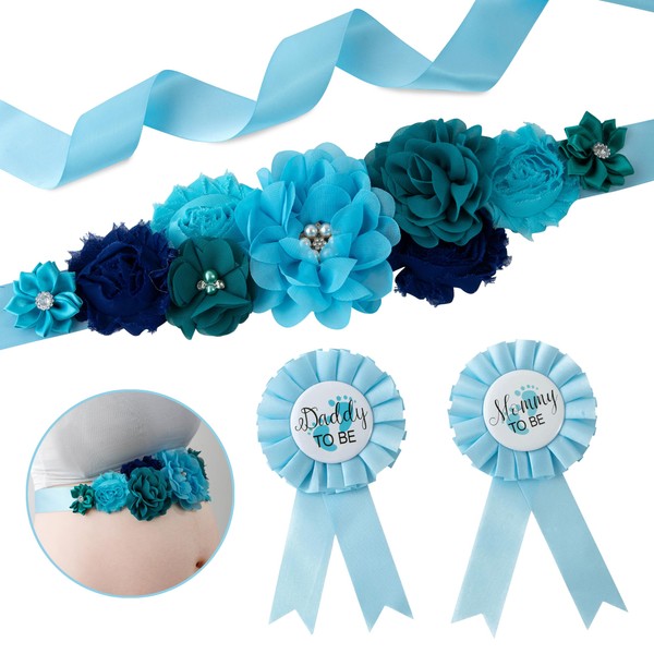 Maternity Sash & Pins Set Daddy to Be Corsage Mommy
