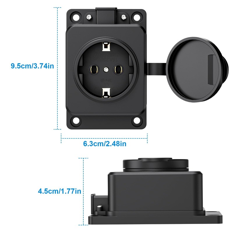 Outdoor Socket, Waterproof, Distribution Box, Outdoor Waterproof, 1 Compartment Outdoor