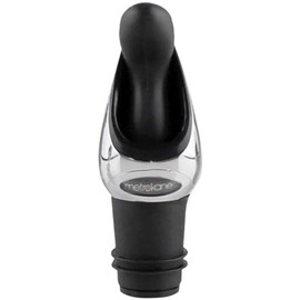 HOUDINI W9116 Deluxe Wine Pourer with Stopper, Black
