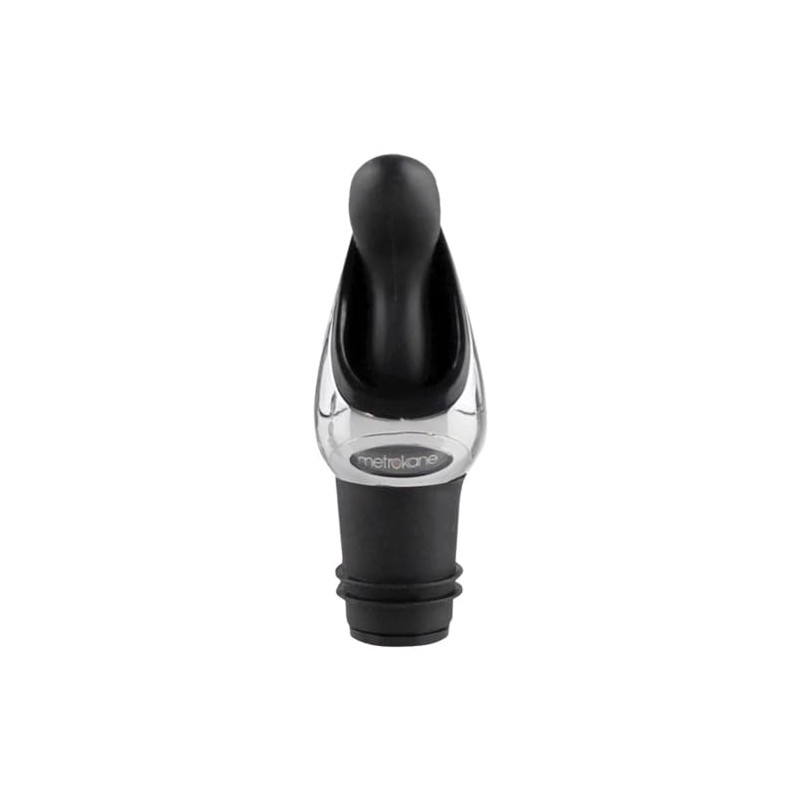 HOUDINI W9116 Deluxe Wine Pourer with Stopper, Black
