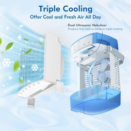 Portable Air Conditioners, 3-in-1 Portable AC Unit, Personal Mini Air Conditioner With 1000ml Water Tank, 2/4/6H Timer, USB Charging Small Cooling Fan (Include 5V 2A Adapter) For Indoor Office Bedroom