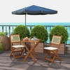 Outsunny 3 Pieces Wicker Outdoor Bistro Set, Folding Rattan Patio