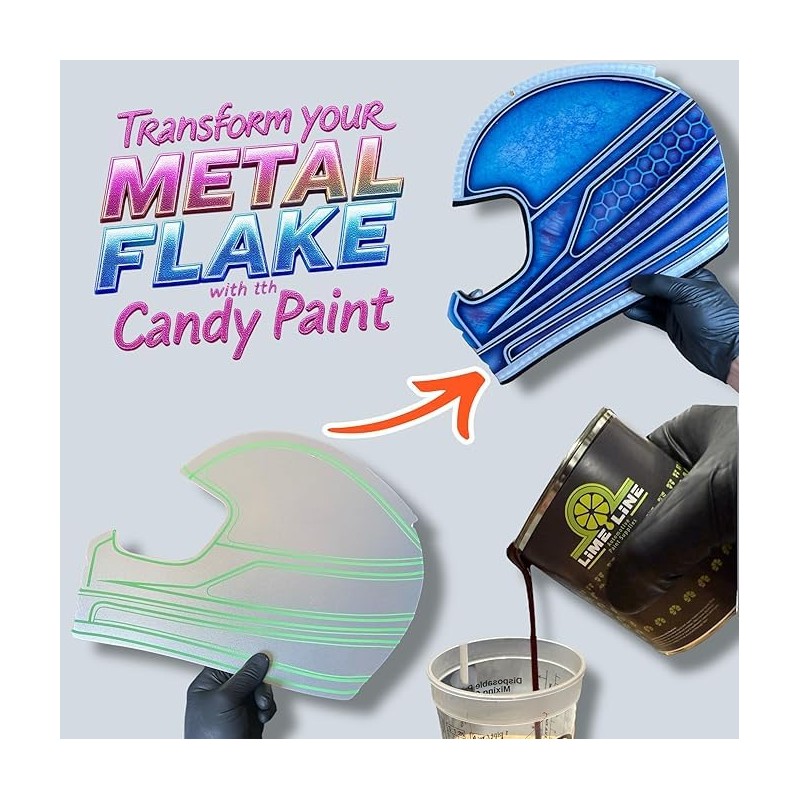 LiME LiNE Silver Metal Flake Basecoat - No Reducer Needed,