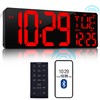 CYMHCHL 17.2" Large Digital Wall Clock Bluetooth Auto Time Sync