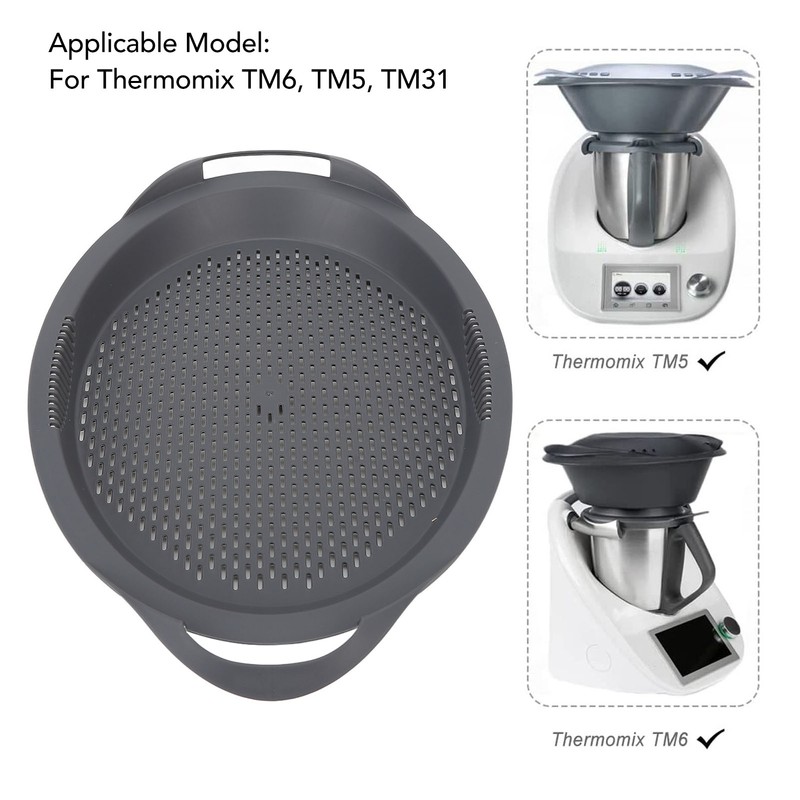 Kitchen Food Processor Robot Tray with Perforated Holes Steaming Tray