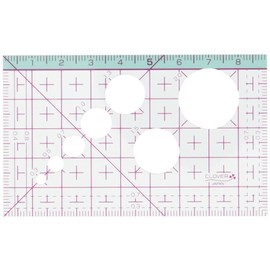 Clover CL25-042 Card Shaped Ruler, 2.2 x 3.5 inches (5.5 x 9 cm), Thickness 0.04 inch (1 mm)