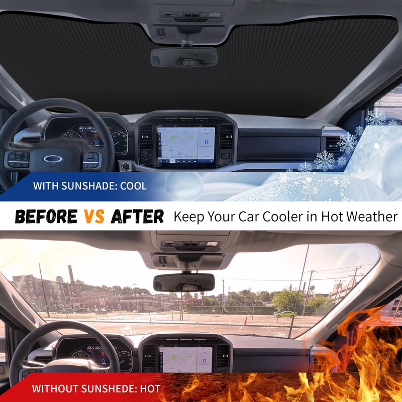 LITIVY Windshield Sun Shade Compatible with 2021 2022 2023 2024