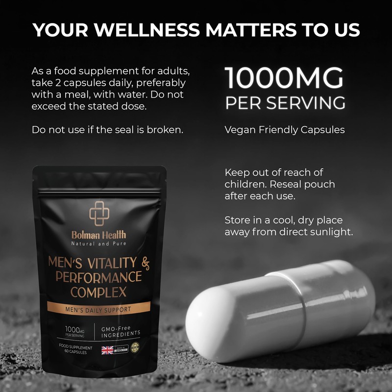 Men’s Vitality & Performance Complex Capsules | Daily Support Supplement