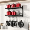 19"- 30" Expandable Hanging Pot Rack, 2 Tier Heavy Duty