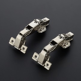 Ravinte 2 Pair 4 Pack Face Frame Kitchen Cabinet Hinges, 165 Degree Soft Close Kitchen Cabinet Door Hinges for Lazy Susan Corner Kitchen Cabinets, Clip-on Full Overlay Concealed Cabinet Hardware