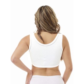 Underworks USA Arthritis Bra with Hook and Loop Closure - Sleep Leisure Breastfeeding Bra, Medium White