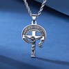HH.ChainLKS Stainless Steel Jesus Christ Cross Necklace Religious INRI Veni