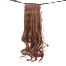 Ribbon Hair Extensions long hair wig long curly wig human hair women curly wigs human hair wrap pony tail extensions with ribbon curly hair wig women wig Miss real person ponytail