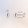 TitanHeart Hypoallergenic Titanium Screw Back Flat Back Ball Stud Earrings
