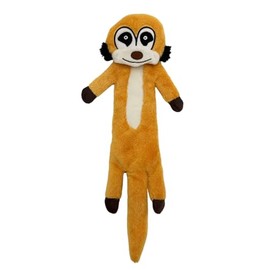Kuschelfreunde Dog Toy without Stuffing - Squeaky Plush Toy for Small to Medium Dogs & Puppies (Medium, Meerkat)