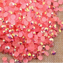 LOVEKITTY ® 5mm 1000 Pieces AB Dark Pink AB Jelly Rhinestones Round Flatback Craft Decoration