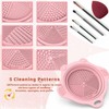 Foldable Silicone Makeup Brush Cleaner Pad Bowl, YalsFTY Portable Mat