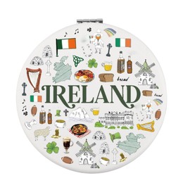 LQRI Ireland Merchandise Ireland Travel Trip Makeup Mirror Ireland Lover Gift Vacation Gift Ireland Souvenir Gift