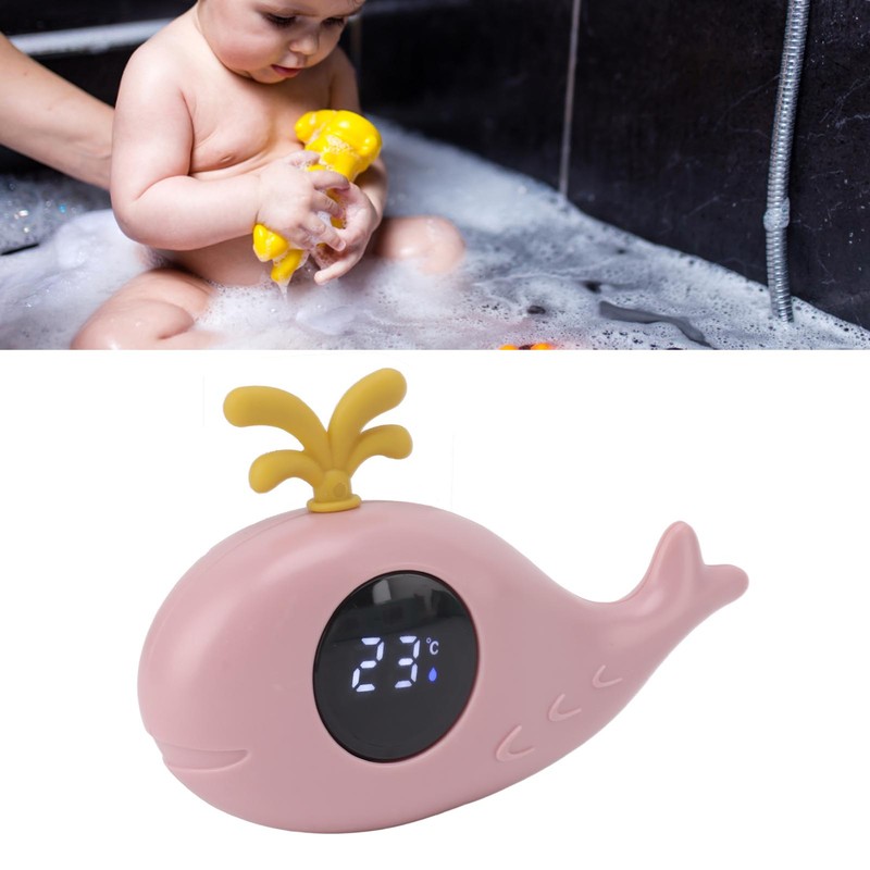Baby Bath Thermometer Digital Cartoon Cute Whale Thermometer Multi Functional
