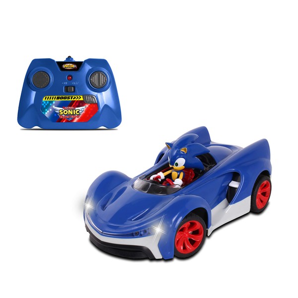 Sonic The Hedgehog NKK614 SART Vehicle Stars NKOK RC Sonic SSAS R2 Car with Lights, Blue