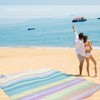 BYDOLL Beach Blanket 78''X81'' Waterproof Sandproof Suits1-4 Adults Oversized Lightweight