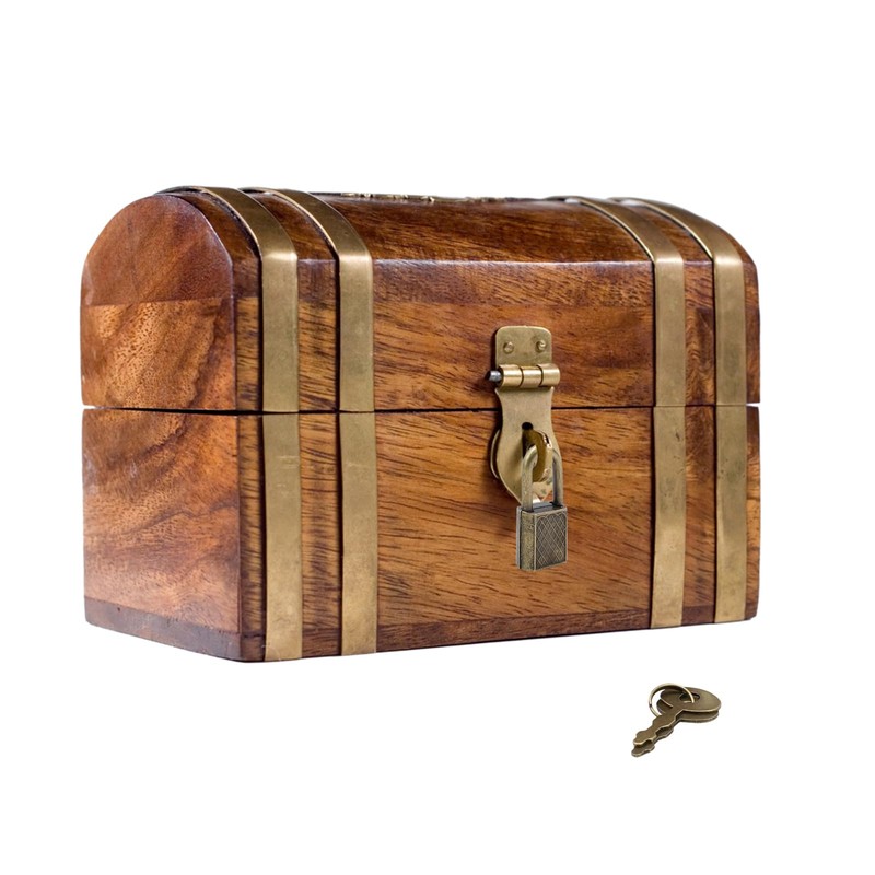 Coshar 8Pcs Retro Mini Padlock with Key Jewelry Box Storage